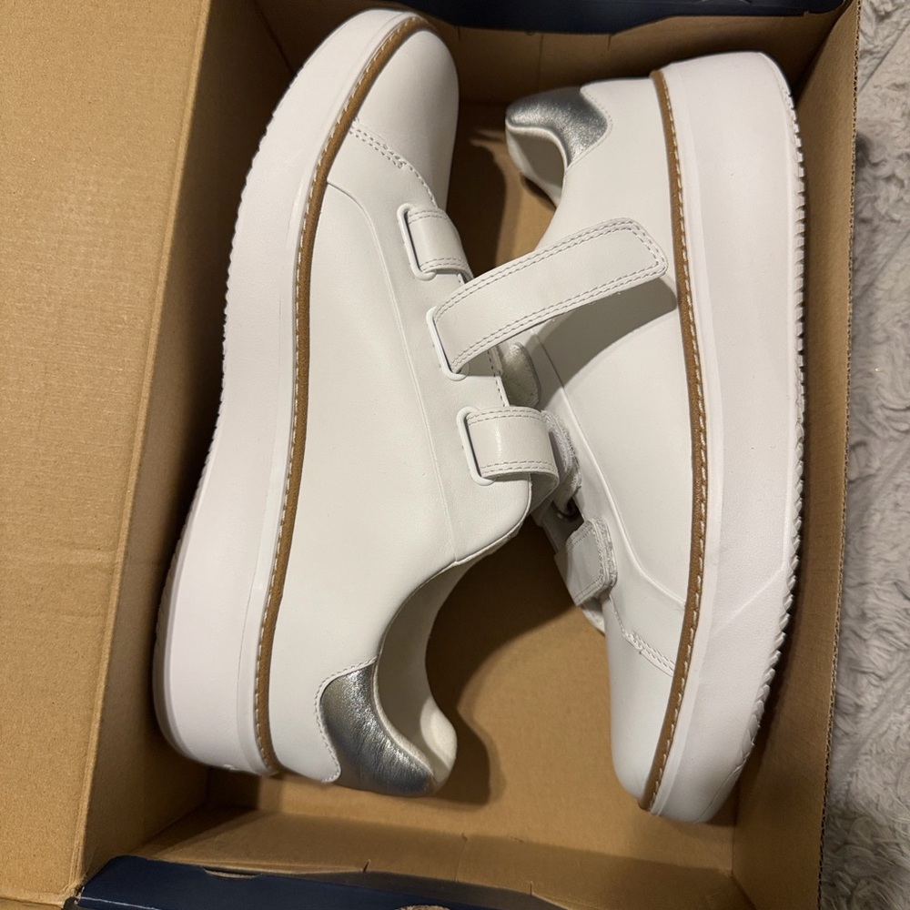 Cole Haan White and Silver Women’s Sneakers